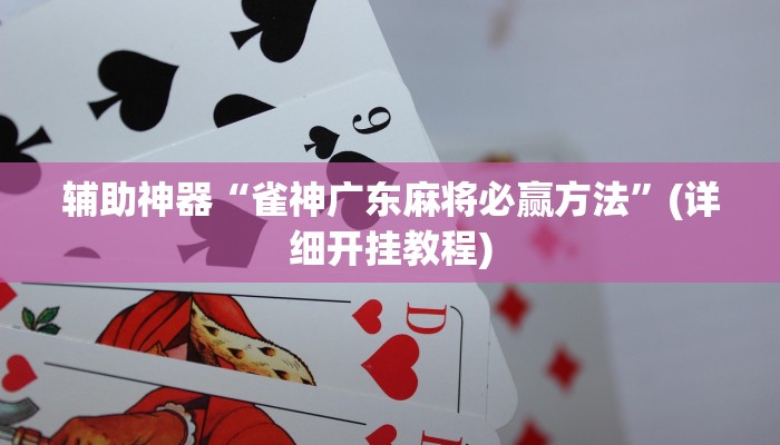 辅助神器“雀神广东麻将必赢方法”(详细开挂教程)