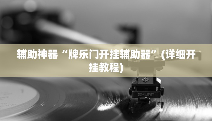 辅助神器“牌乐门开挂辅助器”(详细开挂教程)