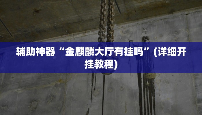 辅助神器“金麒麟大厅有挂吗”(详细开挂教程)
