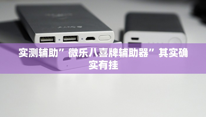 实测辅助”微乐八喜牌辅助器”其实确实有挂