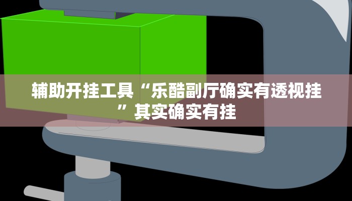 辅助开挂工具“乐酷副厅确实有透视挂”其实确实有挂