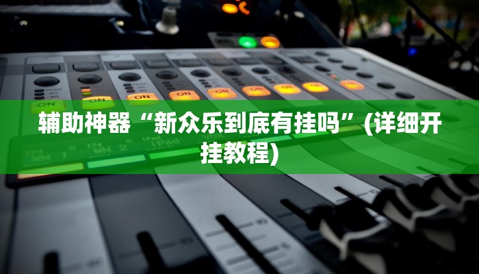 辅助神器“新众乐到底有挂吗”(详细开挂教程)