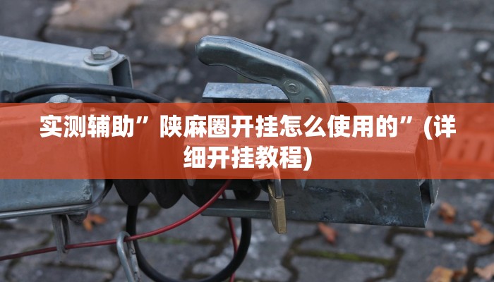 实测辅助”陕麻圈开挂怎么使用的”(详细开挂教程)