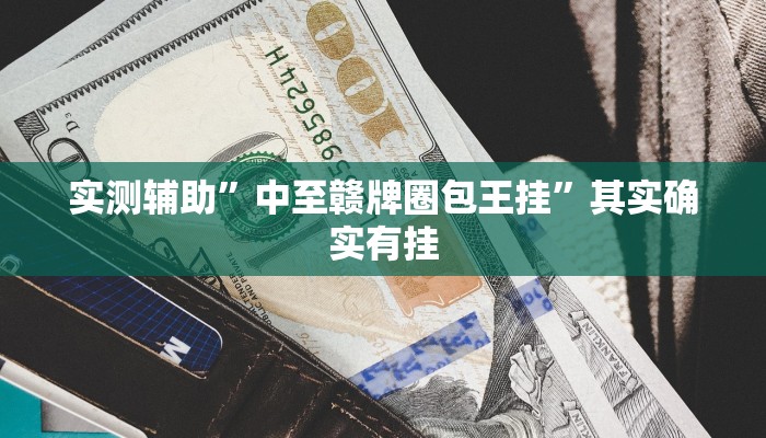 实测辅助”中至赣牌圈包王挂”其实确实有挂