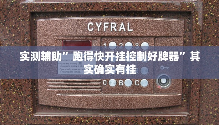 实测辅助”跑得快开挂控制好牌器”其实确实有挂