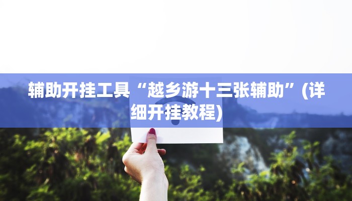 辅助开挂工具“越乡游十三张辅助”(详细开挂教程)