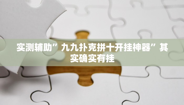 实测辅助”九九扑克拼十开挂神器”其实确实有挂