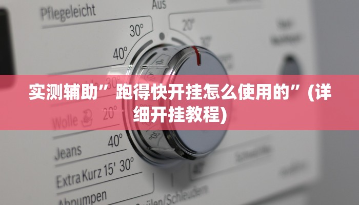 实测辅助”跑得快开挂怎么使用的”(详细开挂教程)