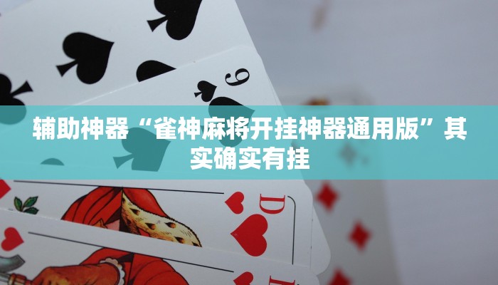 辅助神器“雀神麻将开挂神器通用版”其实确实有挂