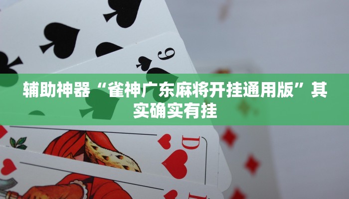 辅助神器“雀神广东麻将开挂通用版”其实确实有挂