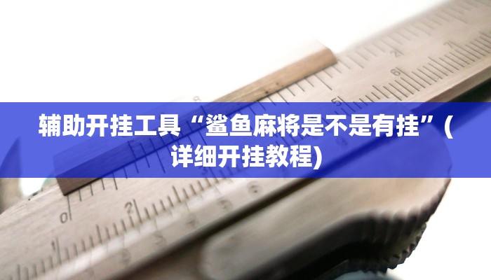 辅助开挂工具“鲨鱼麻将是不是有挂”(详细开挂教程)