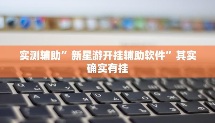 实测辅助”新星游开挂辅助软件”其实确实有挂