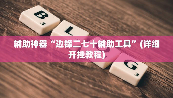 辅助神器“边锋二七十辅助工具”(详细开挂教程)