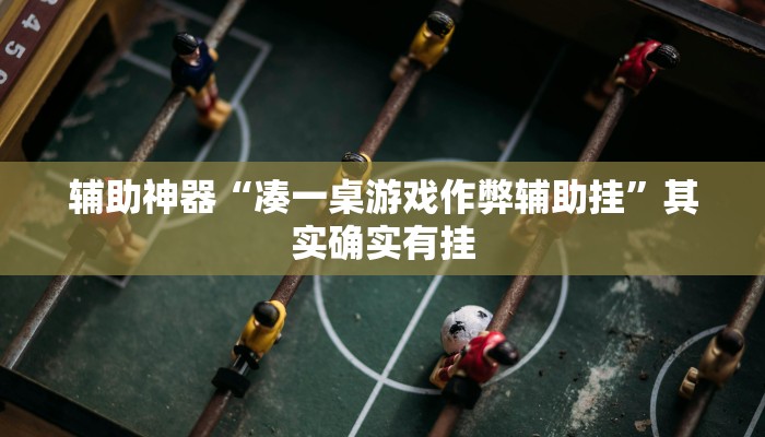 辅助神器“凑一桌游戏作弊辅助挂”其实确实有挂